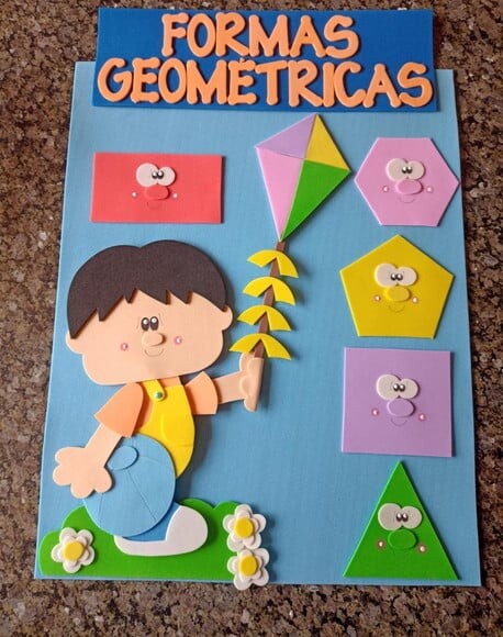 Cartaz Formas Geométricas Crianças