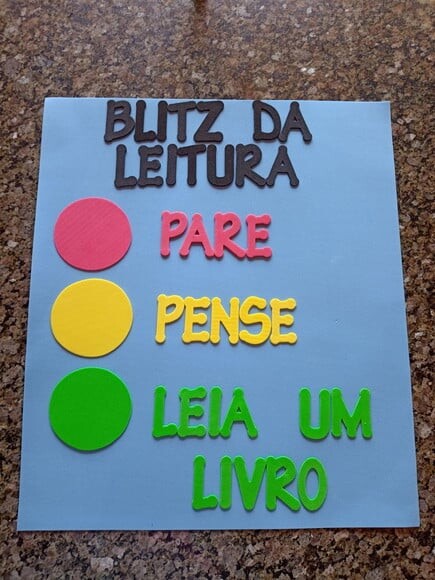 Cartaz Semáforo para Biblioteca