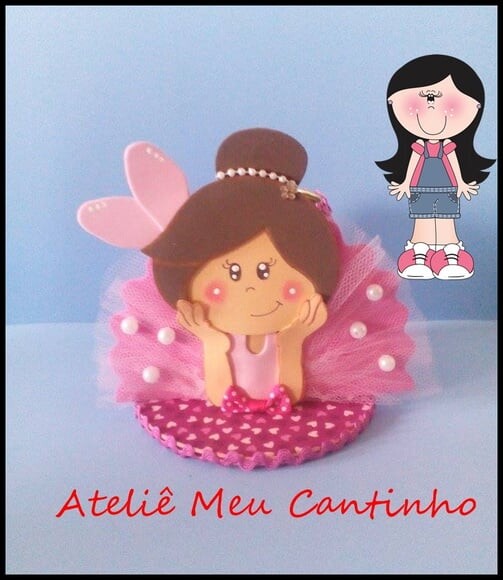Centro de mesa porta doces bailarina