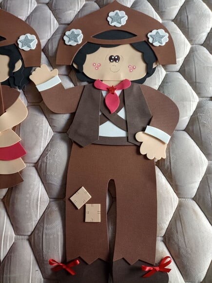 Decoração Menino e Menina do Sertão com 64 cm de Altura Cada
