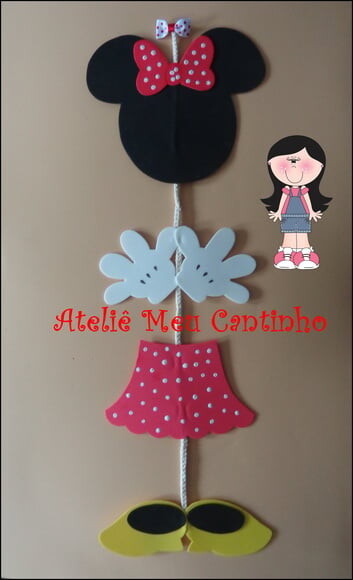 Enfeite de parede minnie