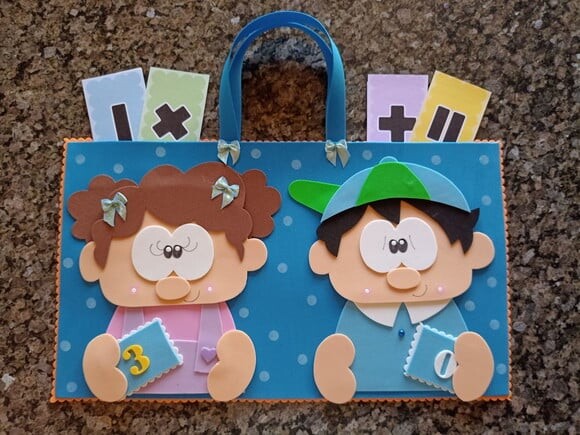 Kit 2 Sacolas Silábica e Matemática