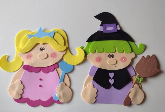 Kit com 12 luvas personagens de 30 cm cada um
