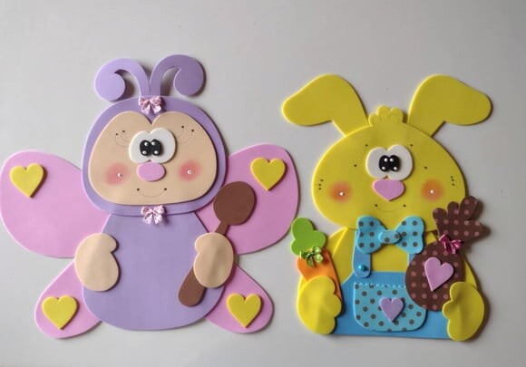 Kit com 12 luvas personagens de 30 cm cada um