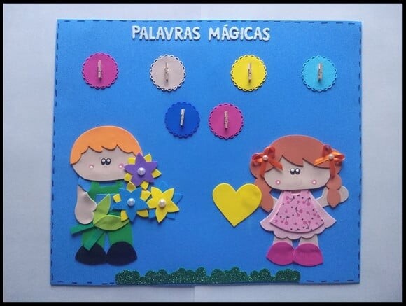 Kit decoração sala de aula crianças meninos e meninas