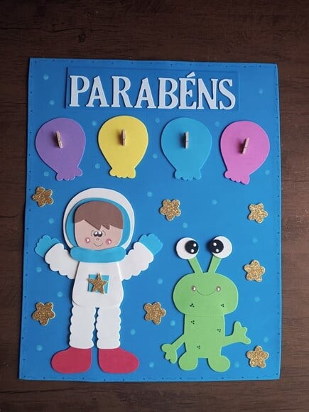 Kit Decoração Sala de Aula Tema Astronautas