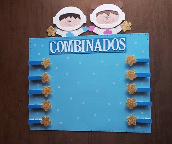 Kit Decoração Sala de Aula Tema Astronautas