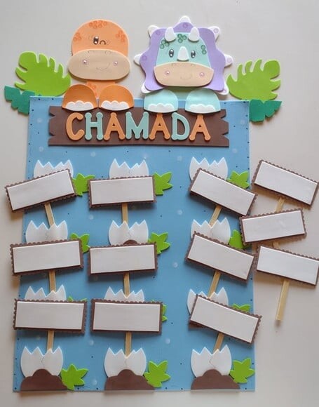 Kit Decoração Sala de Aula Tema Dinossauros e Crianças