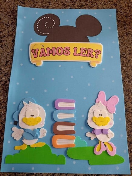 Kit Decoração Sala de Aula Turma do Mickey com 8 Cartazes