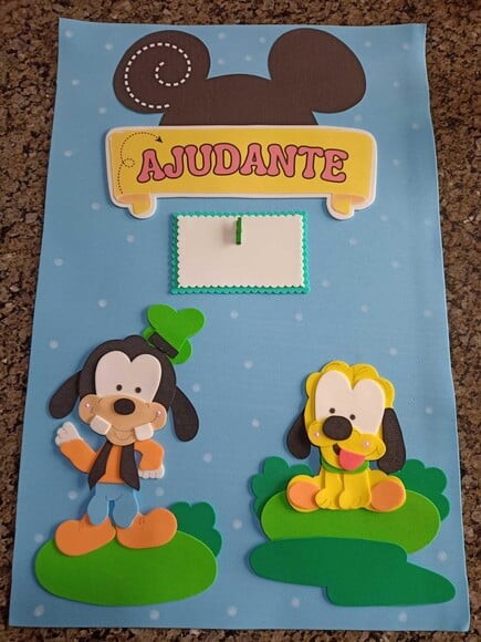 Kit Decoração Sala de Aula Turma do Mickey com 8 Cartazes