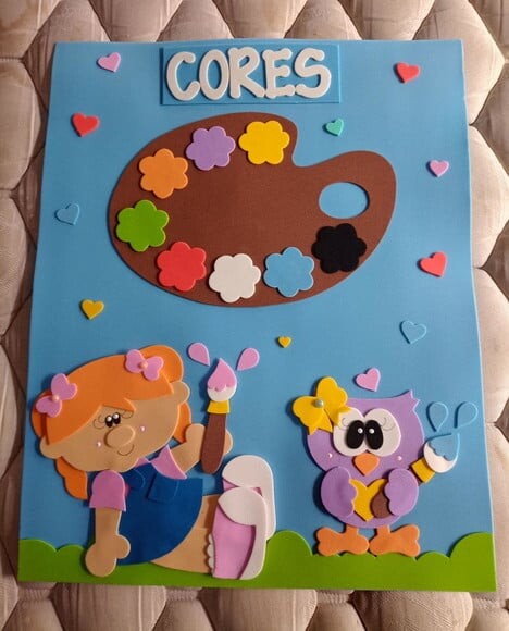 Kit Sala de Aula Crianças e Corujinhas com 9 Cartazes