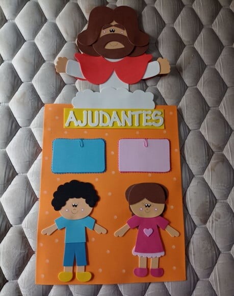 Kit Sala de Aula Jesus e as Crianças com 4 Cartazes