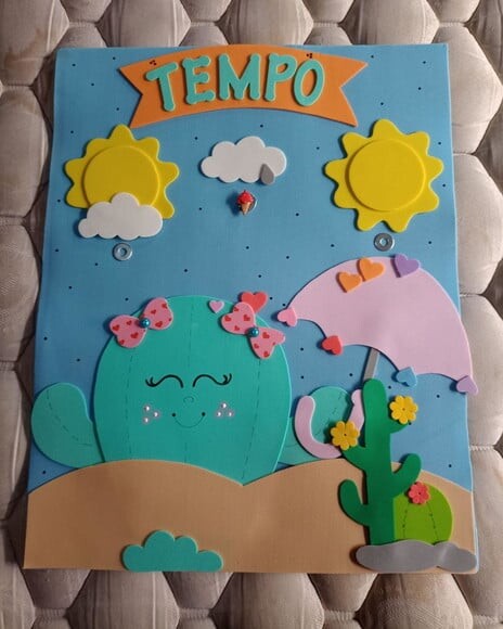 Kit Sala de Aula Tema Cactus com 6 Cartazes