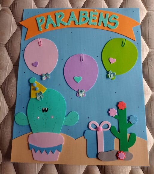 Kit Sala de Aula Tema Cactus com 6 Cartazes