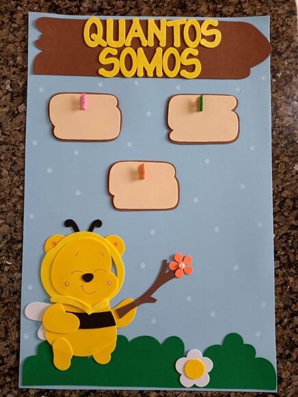 Kit Sala de Aula Ursinho Pooh com 8 Cartazes