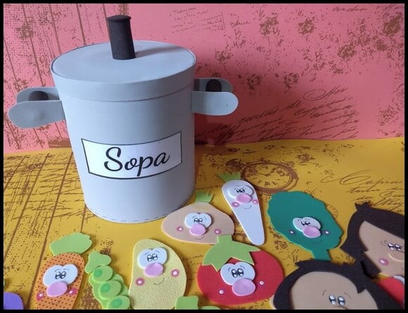 Lata de história o menina que não gostava de sopa