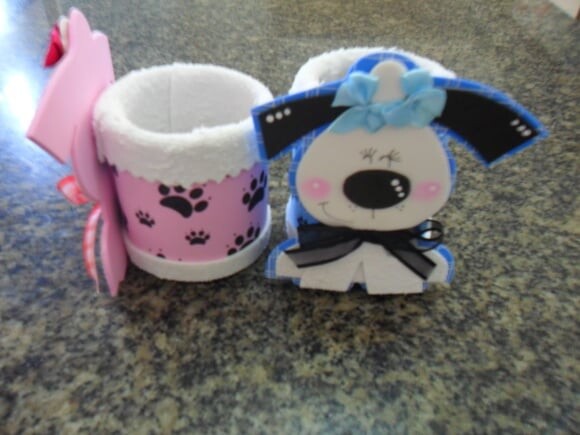 Latinha decorada cachorrinho