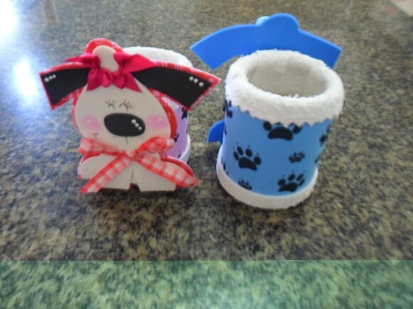 Latinha decorada cachorrinho