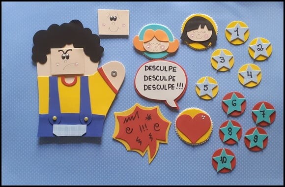 Luva de história desculpe-me