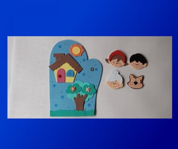 Luva de história chapeuzinho vermelho
