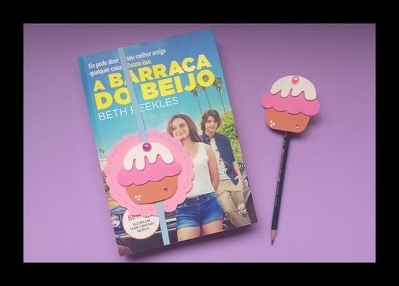Marcador de páginas e ponteira cupcake