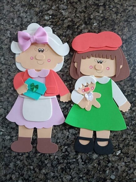 Painel Natal com 6 Personagens de 40 cm Cada