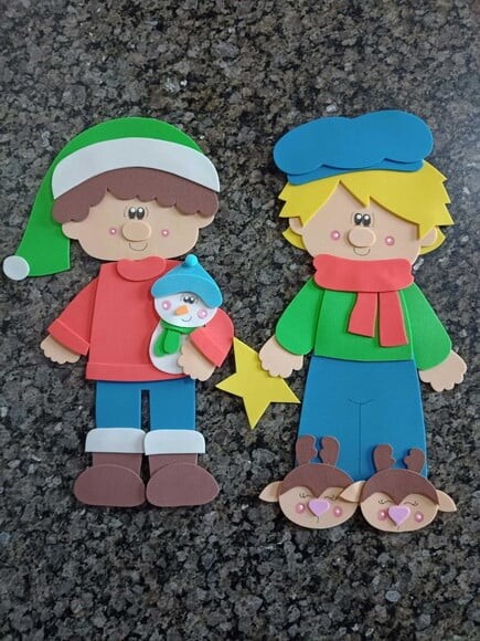 Painel Natal com 6 Personagens de 40 cm Cada