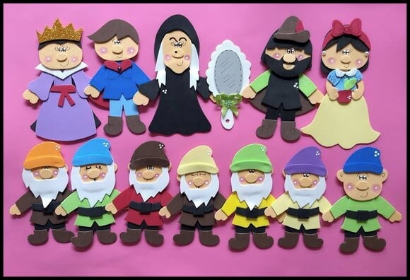 Palitoches história Branca de neve