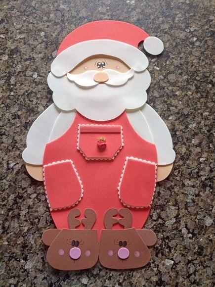 Papai Noel com Pantufas para Decoração