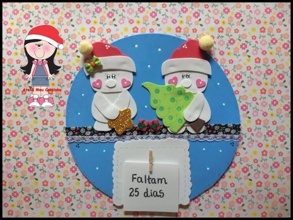 Placa natal com contagem regressiva