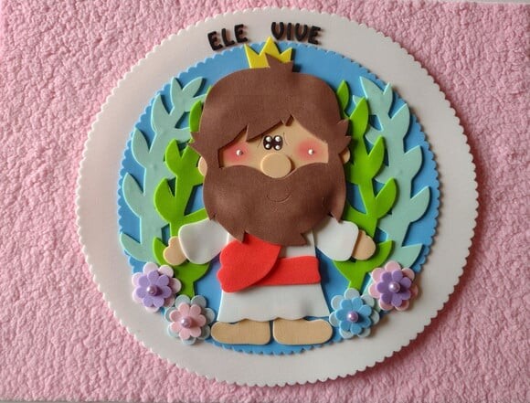 Placa páscoa Jesus Cristo