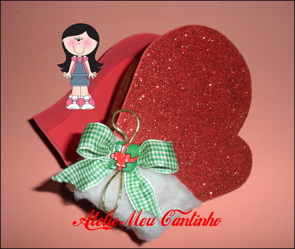 Porta bombom luvinha noel