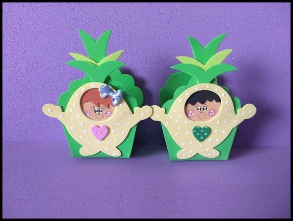 Porta doces crianças abacaxi