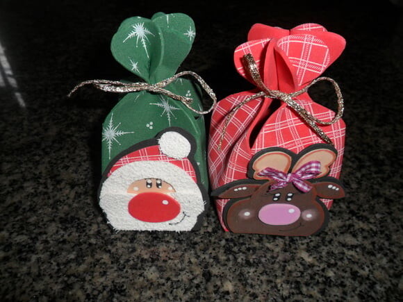 Porta doces noel e rena