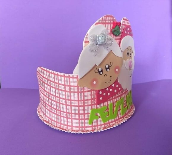 Porta panetone casal noel