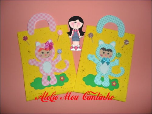 Bolsa porta doces gatinho