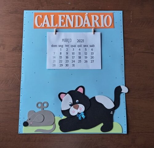 Calendário tema gatinhos