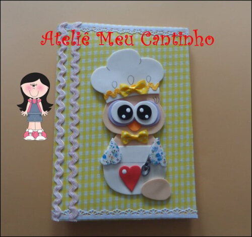 Capa de caderno de receitas