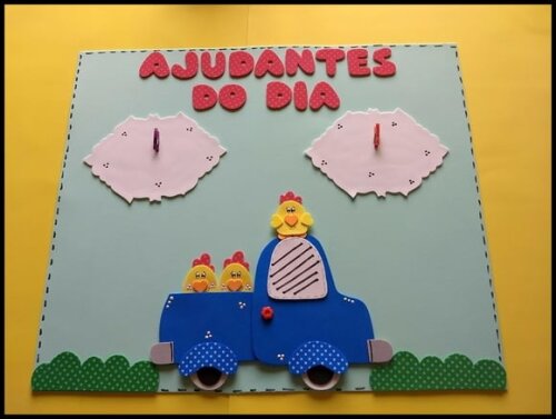 Cartaz ajudantes do dia fazendinha