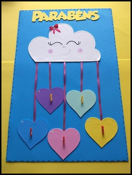 Cartaz aniversariante chuva de amor