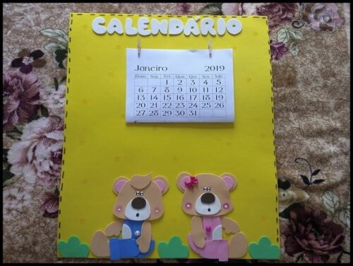 Cartaz calendário ursinhos