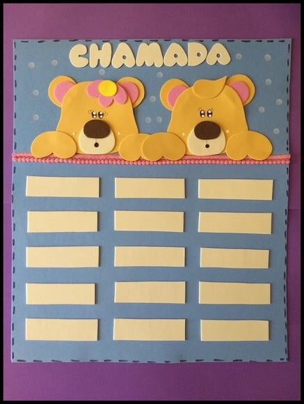 Cartaz chamadinha tema ursinhos
