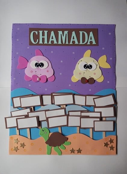 Cartaz Chamadinha Tema Fundo do Mar