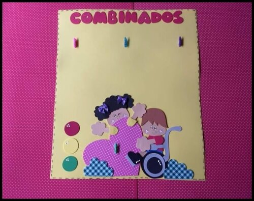 Cartaz combinados tema crianças/inclusão