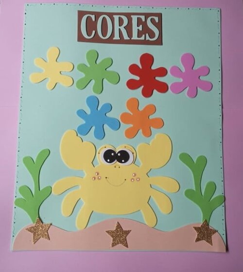 Cartaz cores fundo do mar
