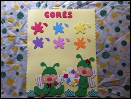 Cartaz cores tema joaninhas