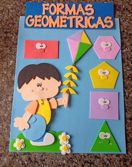 Cartaz Formas Geométricas Crianças