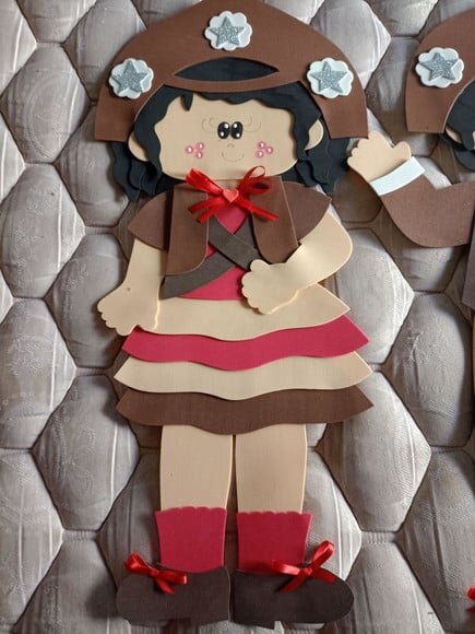 Decoração Menino e Menina do Sertão com 64 cm de Altura Cada