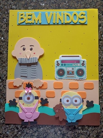 Decoração Sala de Aula Meu Malvado Favorito com 7 Cartazes