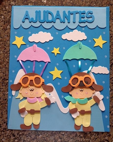 Decoração Sala de Aula Pequenos Aviadores com 8 Cartazes